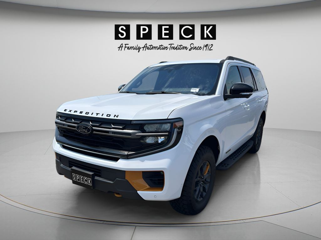2025 Ford Expedition Tremor in White — front three-quarter view