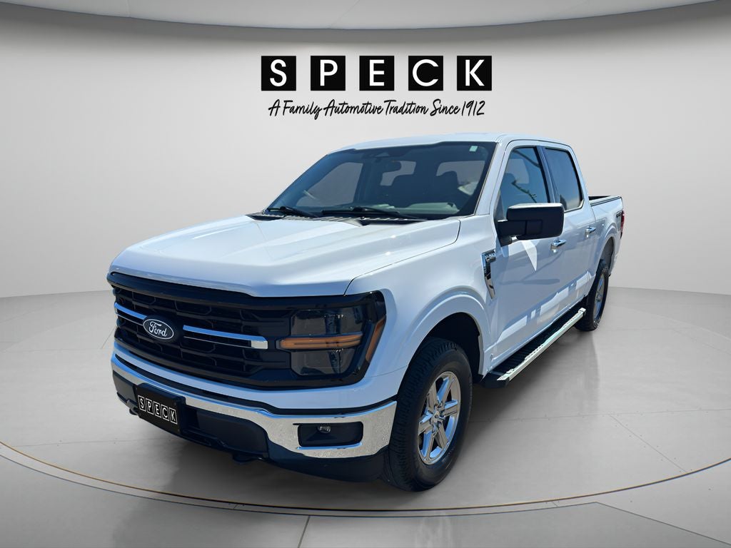 2025 Ford F-150 XLT in White — front three-quarter view