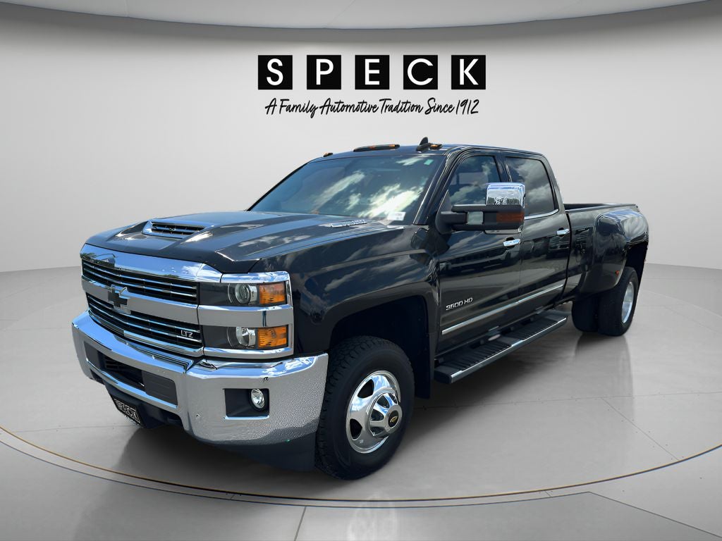 2018 Chevrolet Silverado 3500 HD LTZ in Black — front three-quarter view