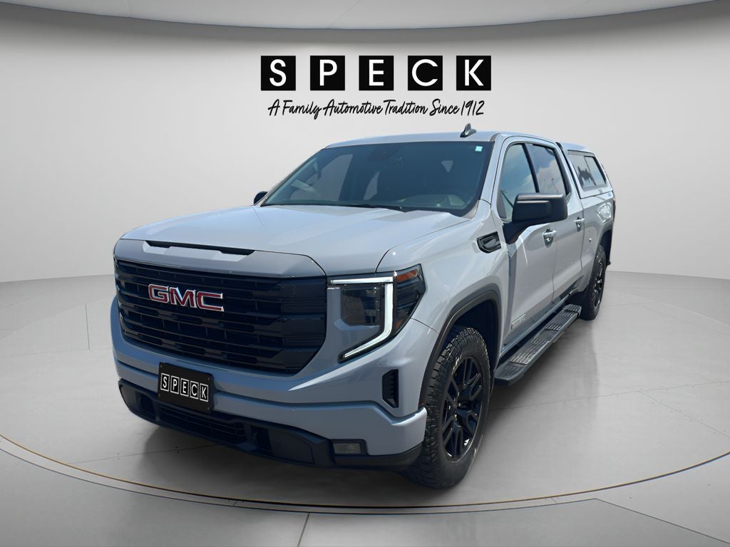 2024 GMC Sierra 1500 Elevation in Thunderstorm Gray — front three-quarter view