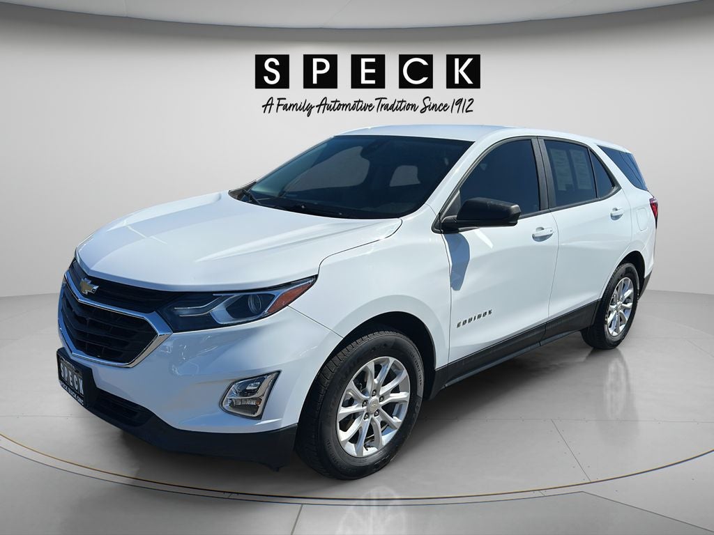 2020 Chevrolet Equinox LS in Summit White — front three-quarter view