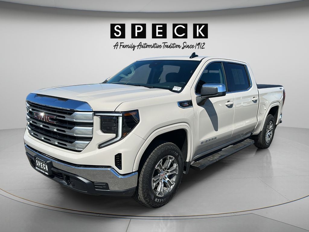 2026 GMC Sierra 1500 SLE in Coastal Dune — front three-quarter view