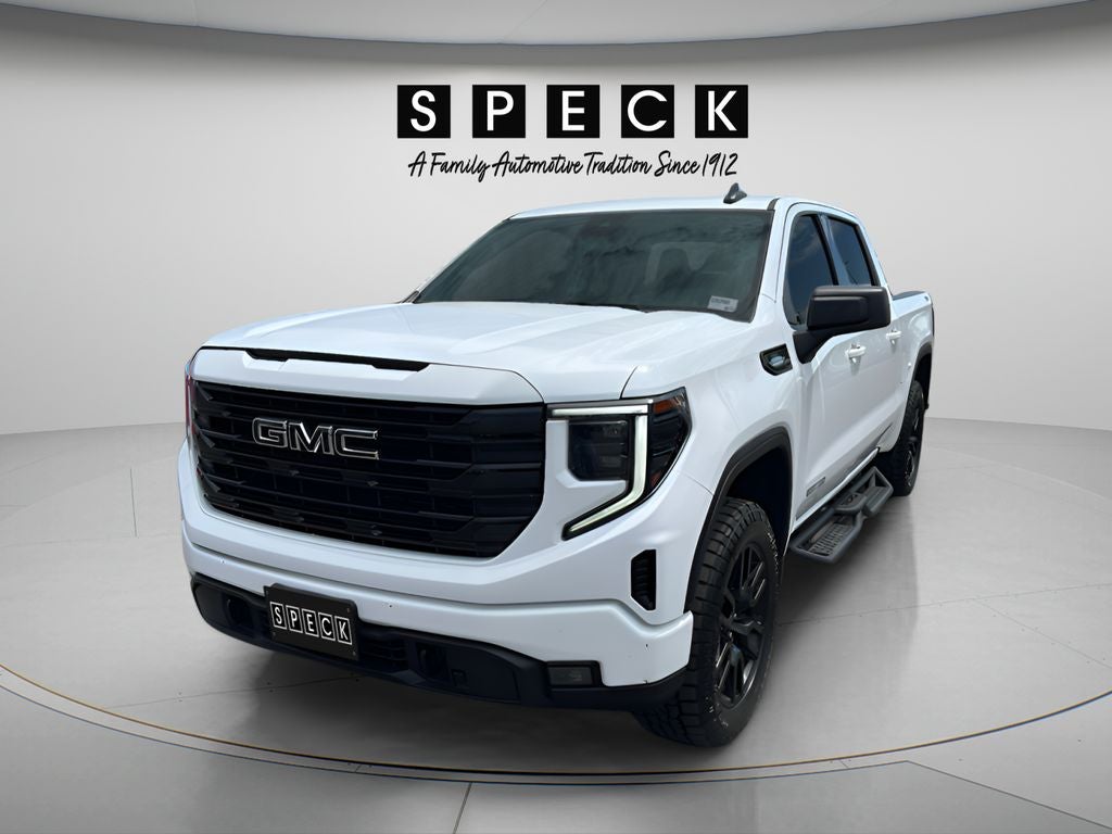 2023 GMC Sierra 1500 Elevation in Summit White — front three-quarter view