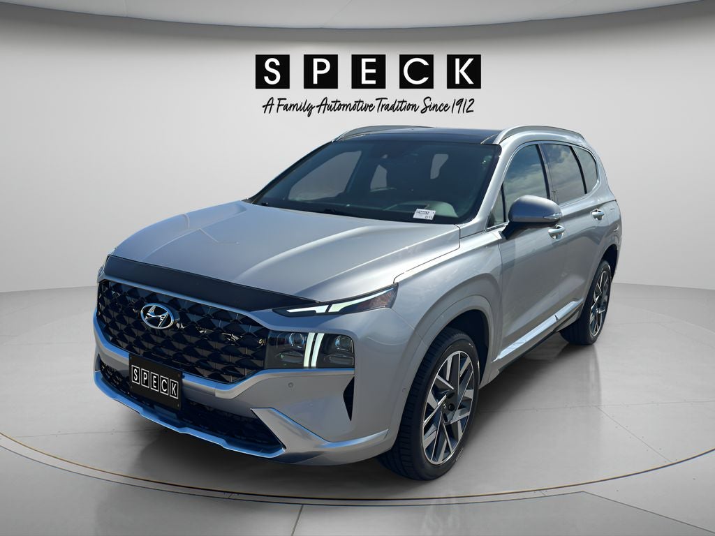 2022 Hyundai SANTA FE Calligraphy in Silver — front three-quarter view