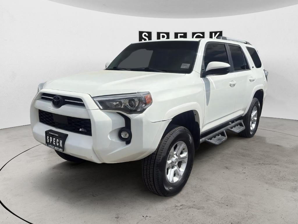 2021 Toyota 4Runner SR5 in Super White — front three-quarter view
