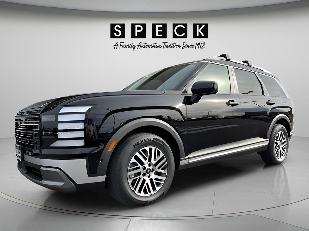2026 Hyundai PALISADE SEL Premium 7P in Abyss Black Pearl — front three-quarter view